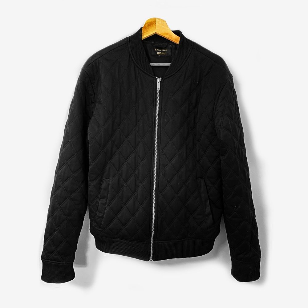 Zara Quilted Bomber Jacket